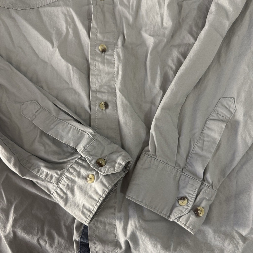 Wrangler Jean Co. Button Down Shirt Mens X-Large XL Long Sleeve Gray 100% Cotton - Picture 7 of 14